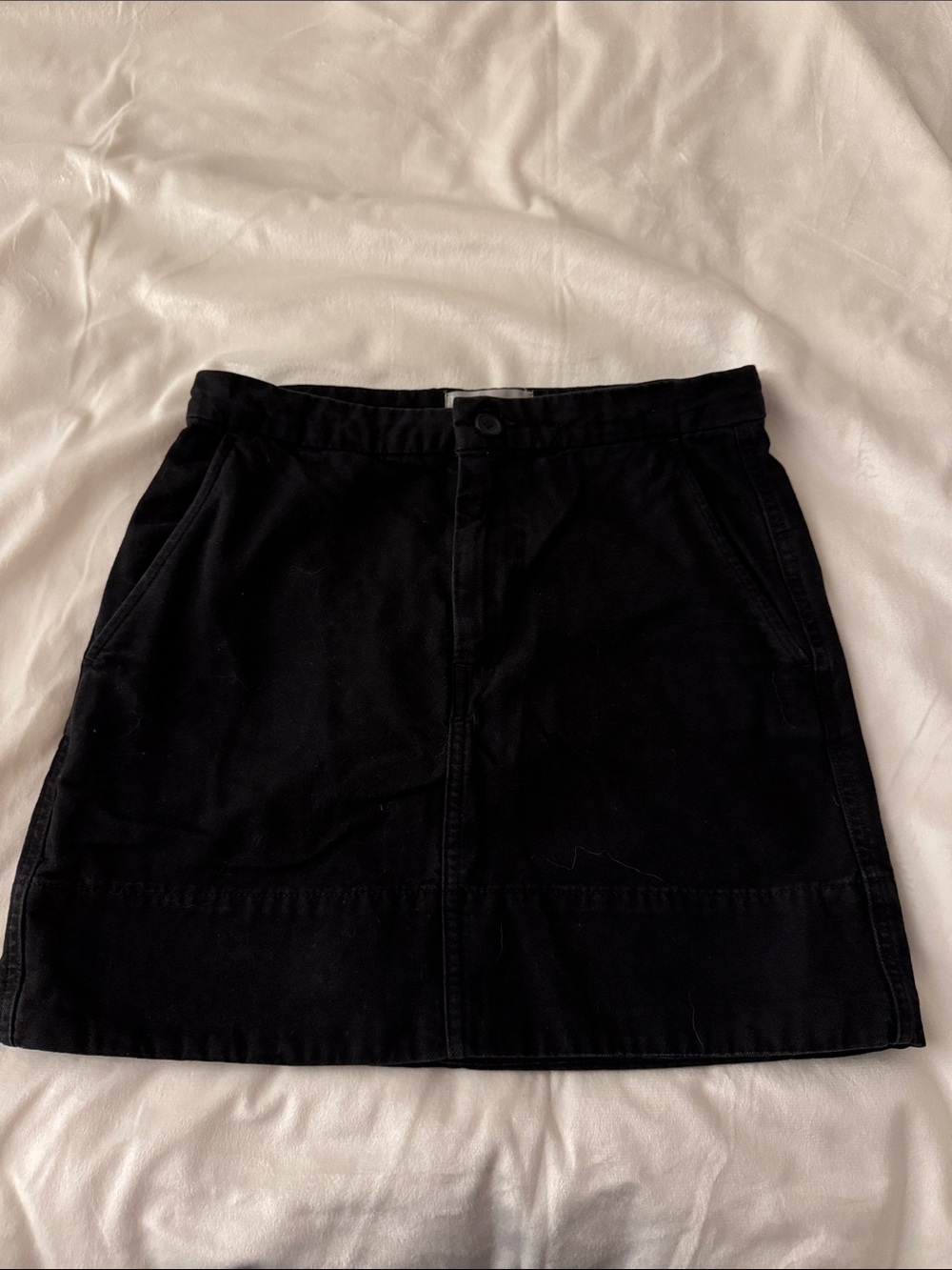 Everlane Black Mini Skirt with Front Seam
